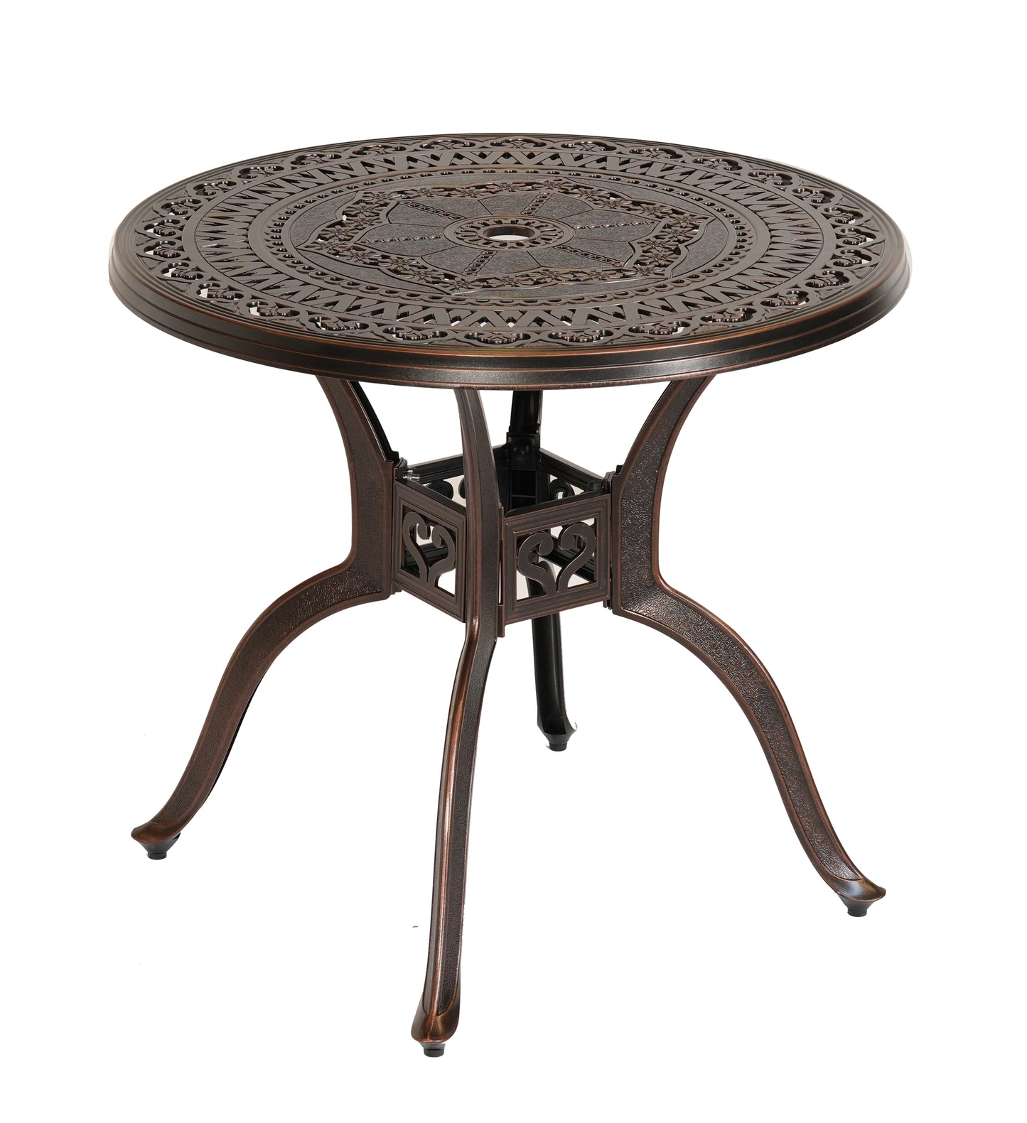 Rustica 80 cm Masa Takımı - Antik Bakır Siyah