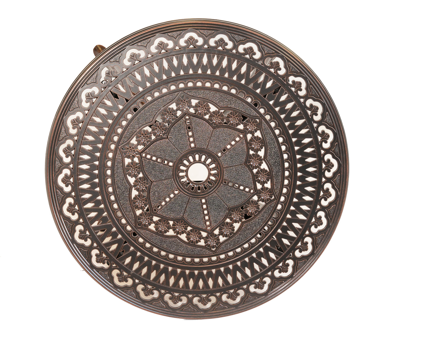Rustica 80 cm Masa Takımı - Antik Bakır Siyah